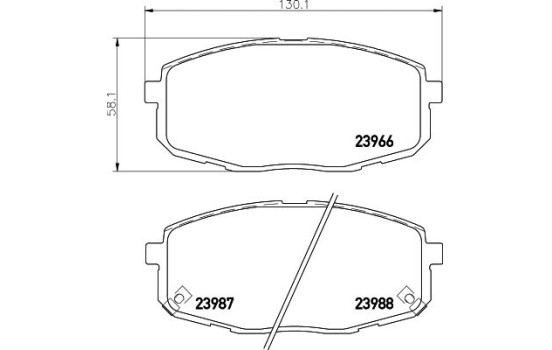 Bromsbeläggssats, skivbroms 8DB 355 010-611 Hella, bild 7