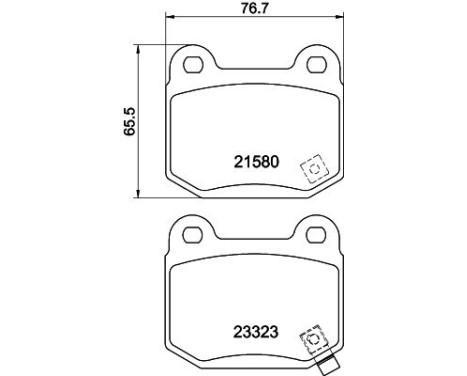 Bromsbeläggssats, skivbroms 8DB 355 010-691 Hella, bild 2