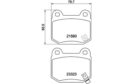 Bromsbeläggssats, skivbroms 8DB 355 010-691 Hella, bild 2