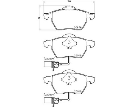 Bromsbeläggssats, skivbroms 8DB 355 010-731 Hella, bild 4