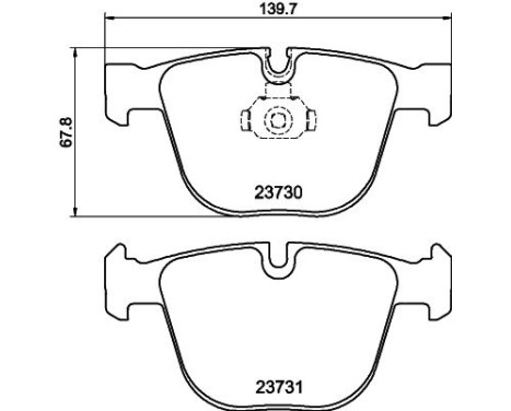 Bromsbeläggssats, skivbroms 8DB 355 010-751 Hella, bild 4