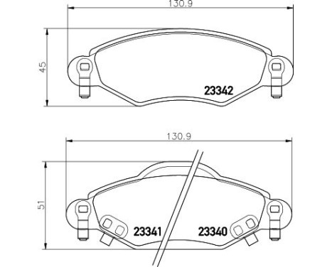 Bromsbeläggssats, skivbroms 8DB 355 010-791 Hella, bild 7