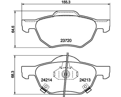Bromsbeläggssats, skivbroms 8DB 355 010-831 Hella, bild 4