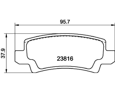 Bromsbeläggssats, skivbroms 8DB 355 010-841 Hella, bild 4