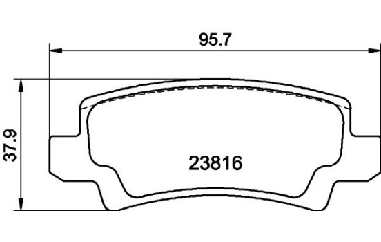 Bromsbeläggssats, skivbroms 8DB 355 010-841 Hella, bild 4