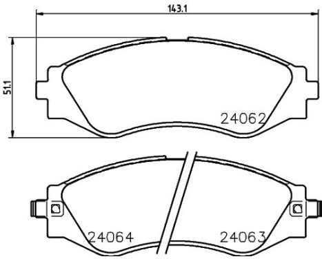 Bromsbeläggssats, skivbroms 8DB 355 010-951 Hella, bild 4