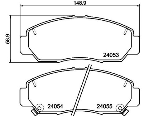 Bromsbeläggssats, skivbroms 8DB 355 010-981 Hella, bild 4
