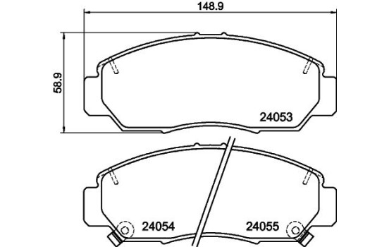 Bromsbeläggssats, skivbroms 8DB 355 010-981 Hella, bild 4