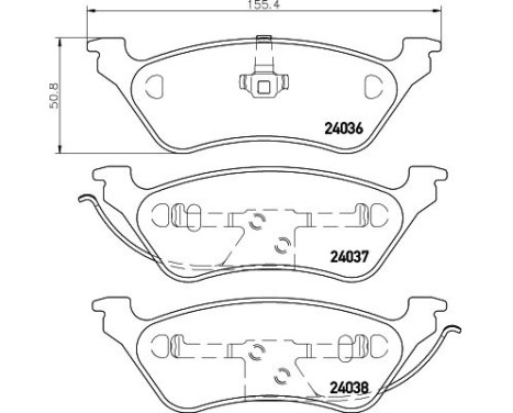 Bromsbeläggssats, skivbroms 8DB 355 011-061 Hella, bild 4