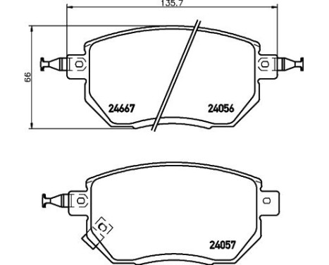 Bromsbeläggssats, skivbroms 8DB 355 011-101 Hella, bild 4