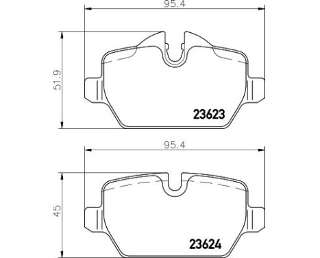 Bromsbeläggssats, skivbroms 8DB 355 011-271 Hella, bild 4