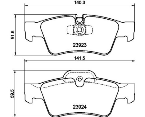 Bromsbeläggssats, skivbroms 8DB 355 011-421 Hella, bild 4
