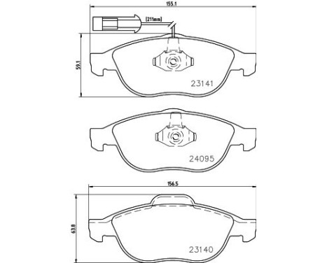 Bromsbeläggssats, skivbroms 8DB 355 011-651 Hella, bild 4