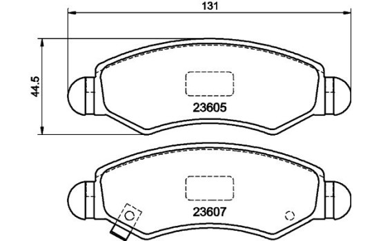 Bromsbeläggssats, skivbroms 8DB 355 011-691 Hella, bild 4
