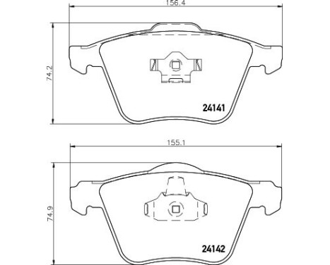 Bromsbeläggssats, skivbroms 8DB 355 011-721 Hella, bild 4