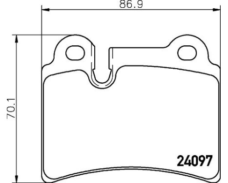 Bromsbeläggssats, skivbroms 8DB 355 011-861 Hella, bild 4