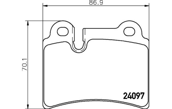 Bromsbeläggssats, skivbroms 8DB 355 011-861 Hella, bild 4
