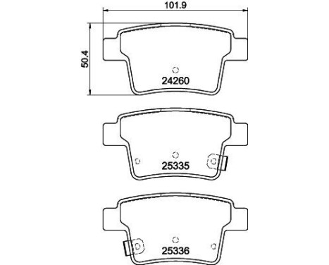 Bromsbeläggssats, skivbroms 8DB 355 012-171 Hella, bild 4
