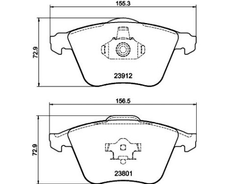 Bromsbeläggssats, skivbroms 8DB 355 012-281 Hella, bild 4