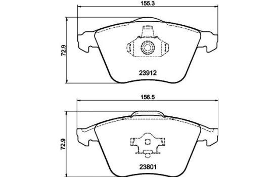 Bromsbeläggssats, skivbroms 8DB 355 012-281 Hella, bild 4
