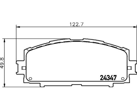 Bromsbeläggssats, skivbroms 8DB 355 012-361 Hella, bild 4