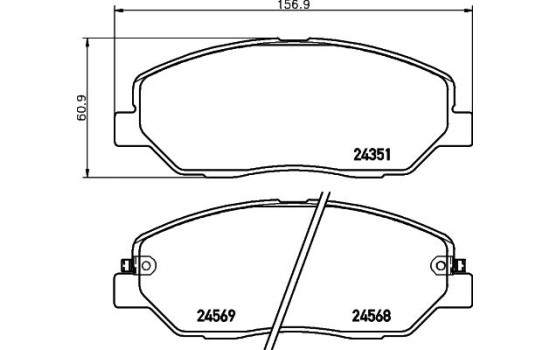 Bromsbeläggssats, skivbroms 8DB 355 012-371 Hella, bild 4