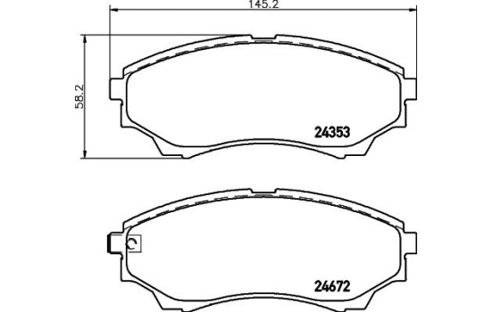 Bromsbeläggssats, skivbroms 8DB 355 012-381 Hella, bild 4