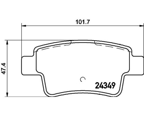 Bromsbeläggssats, skivbroms 8DB 355 012-391 Hella, bild 4