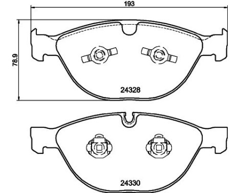 Bromsbeläggssats, skivbroms 8DB 355 012-521 Hella, bild 3