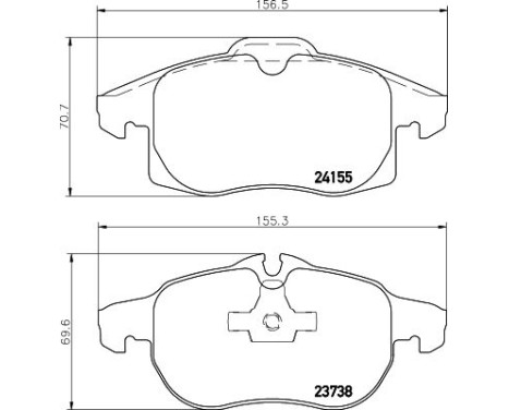 Bromsbeläggssats, skivbroms 8DB 355 012-681 Hella, bild 4
