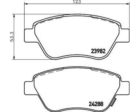 Bromsbeläggssats, skivbroms 8DB 355 012-831 Hella, bild 3