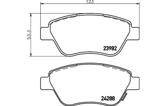 Bromsbeläggssats, skivbroms 8DB 355 012-831 Hella, bild 3