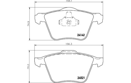 Bromsbeläggssats, skivbroms 8DB 355 013-001 Hella, bild 4