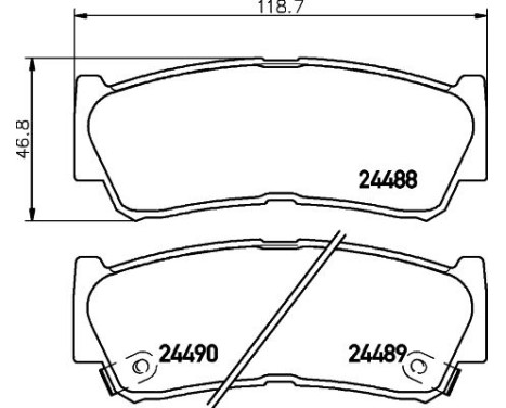 Bromsbeläggssats, skivbroms 8DB 355 013-081 Hella, bild 7