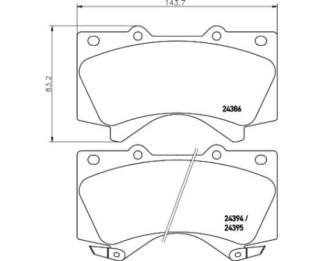 Bromsbeläggssats, skivbroms 8DB 355 013-151 Hella, bild 4