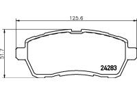 Bromsbeläggssats, skivbroms 8DB 355 013-211 Hella