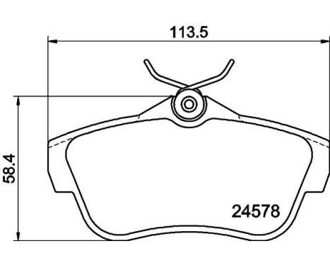Bromsbeläggssats, skivbroms 8DB 355 013-421 Hella, bild 4