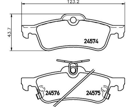 Bromsbeläggssats, skivbroms 8DB 355 013-461 Hella, bild 4