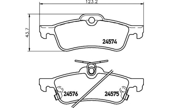 Bromsbeläggssats, skivbroms 8DB 355 013-461 Hella, bild 4