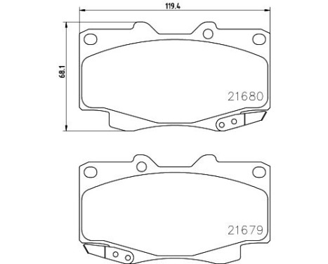 Bromsbeläggssats, skivbroms 8DB 355 013-481 Hella, bild 4