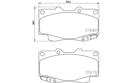 Bromsbeläggssats, skivbroms 8DB 355 013-481 Hella, bild 4