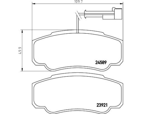 Bromsbeläggssats, skivbroms 8DB 355 013-511 Hella, bild 4