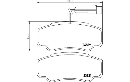 Bromsbeläggssats, skivbroms 8DB 355 013-511 Hella, bild 4