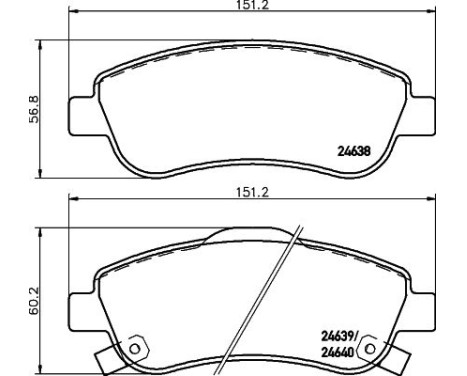 Bromsbeläggssats, skivbroms 8DB 355 013-611 Hella, bild 4