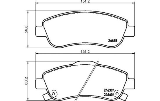 Bromsbeläggssats, skivbroms 8DB 355 013-611 Hella, bild 4