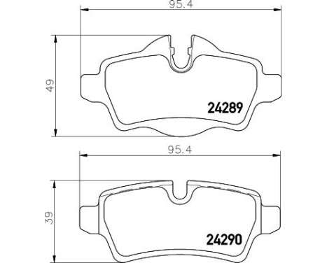 Bromsbeläggssats, skivbroms 8DB 355 013-661 Hella, bild 4