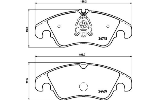 Bromsbeläggssats, skivbroms 8DB 355 013-751 Hella, bild 4