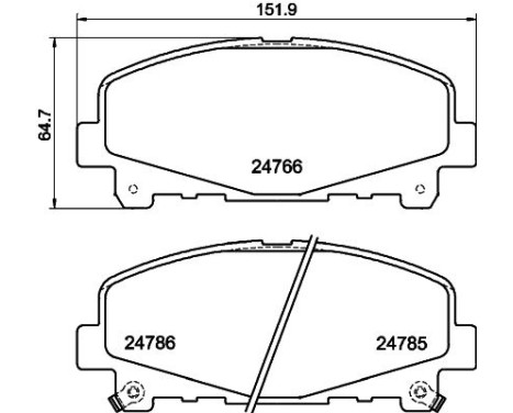 Bromsbeläggssats, skivbroms 8DB 355 013-881 Hella, bild 4