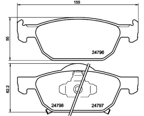 Bromsbeläggssats, skivbroms 8DB 355 013-891 Hella, bild 4