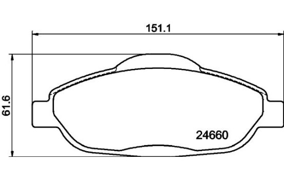 Bromsbeläggssats, skivbroms 8DB 355 013-911 Hella, bild 4